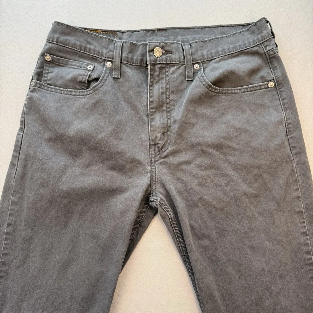 Levis 502‎ Taper Jeans Mens 33x34 (32) Black Regular Fit Stretch Denim 5-Pocket